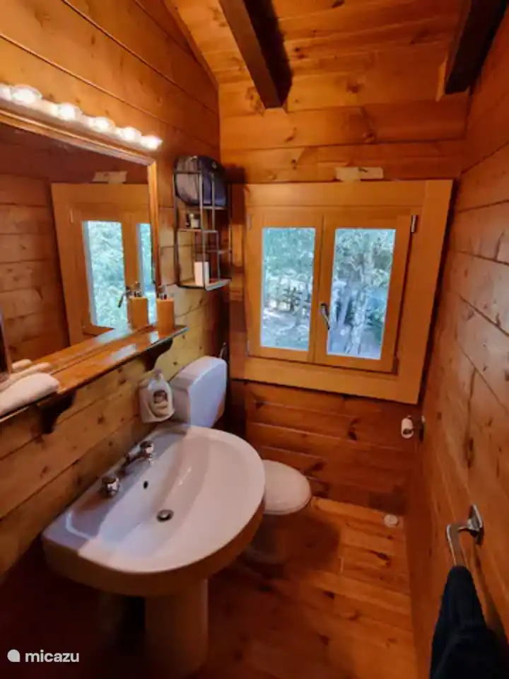 Es gibt ein separates WC und ein Badezimmer mit Dusche