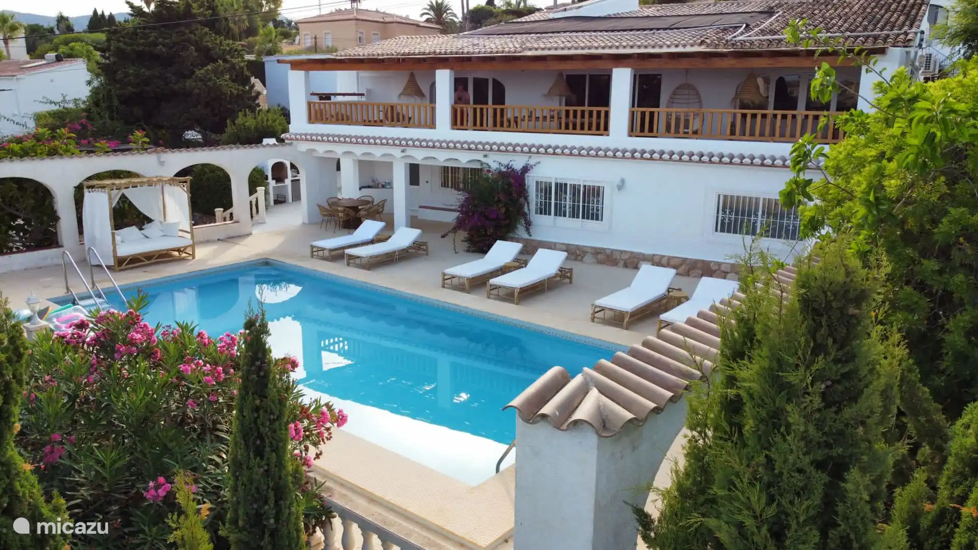 villa, Xirles , Costa Blanca, España - La Bahía, piscina climatizada y vista al mar.