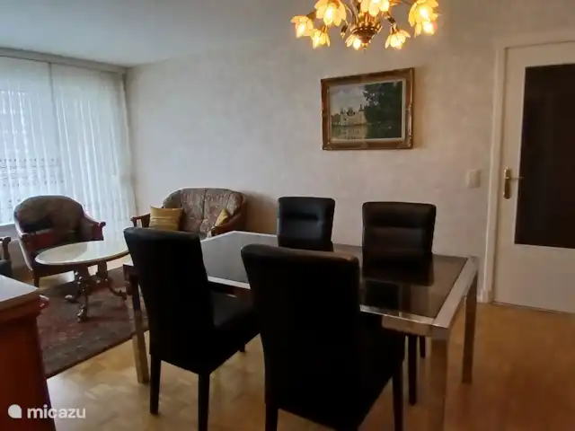 Avenue de la Résistance  | Belgique, Anvers, Anvers - appartement Table en acier chromé, avec plateau en verre