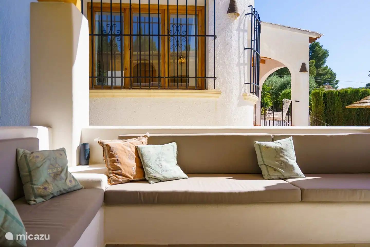 Banco en cocina al aire libre