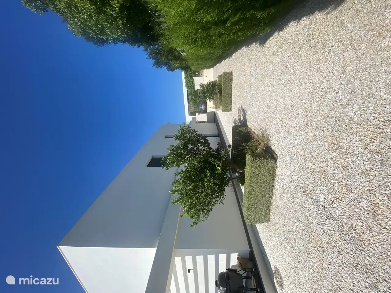 Grand jardin avec agrumes.