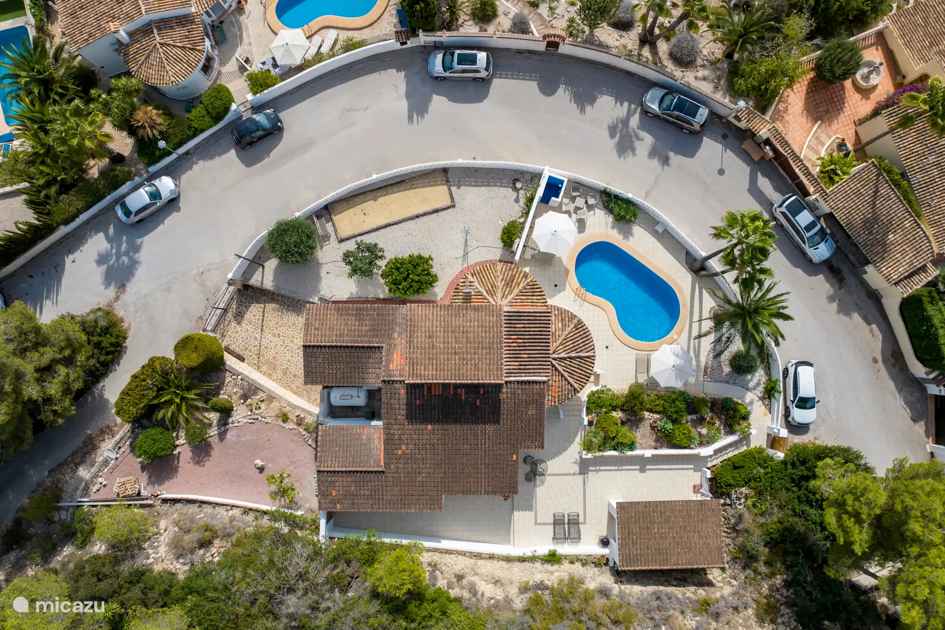 Draufsicht auf das Ferienhaus