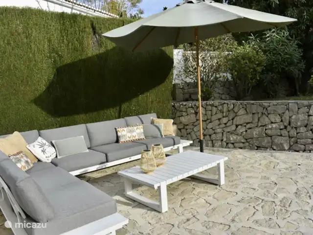 Villa Ayala avec piscine privée | Espagne, Costa Blanca, Moraira - villa Salon installé au bord de la piscine