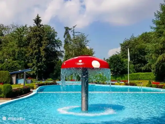 Veluwse Hoeve à Lunteren | Pays-Bas, Gueldre, Lunteren - ferme La piscine extérieure municipale dans les bois de Lunteren