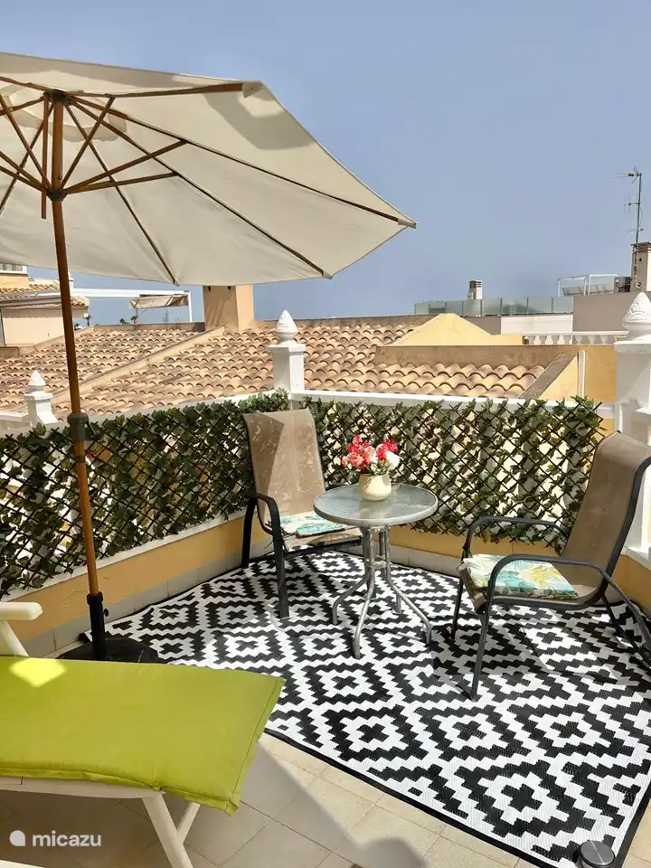 Terras aan slaapkamer