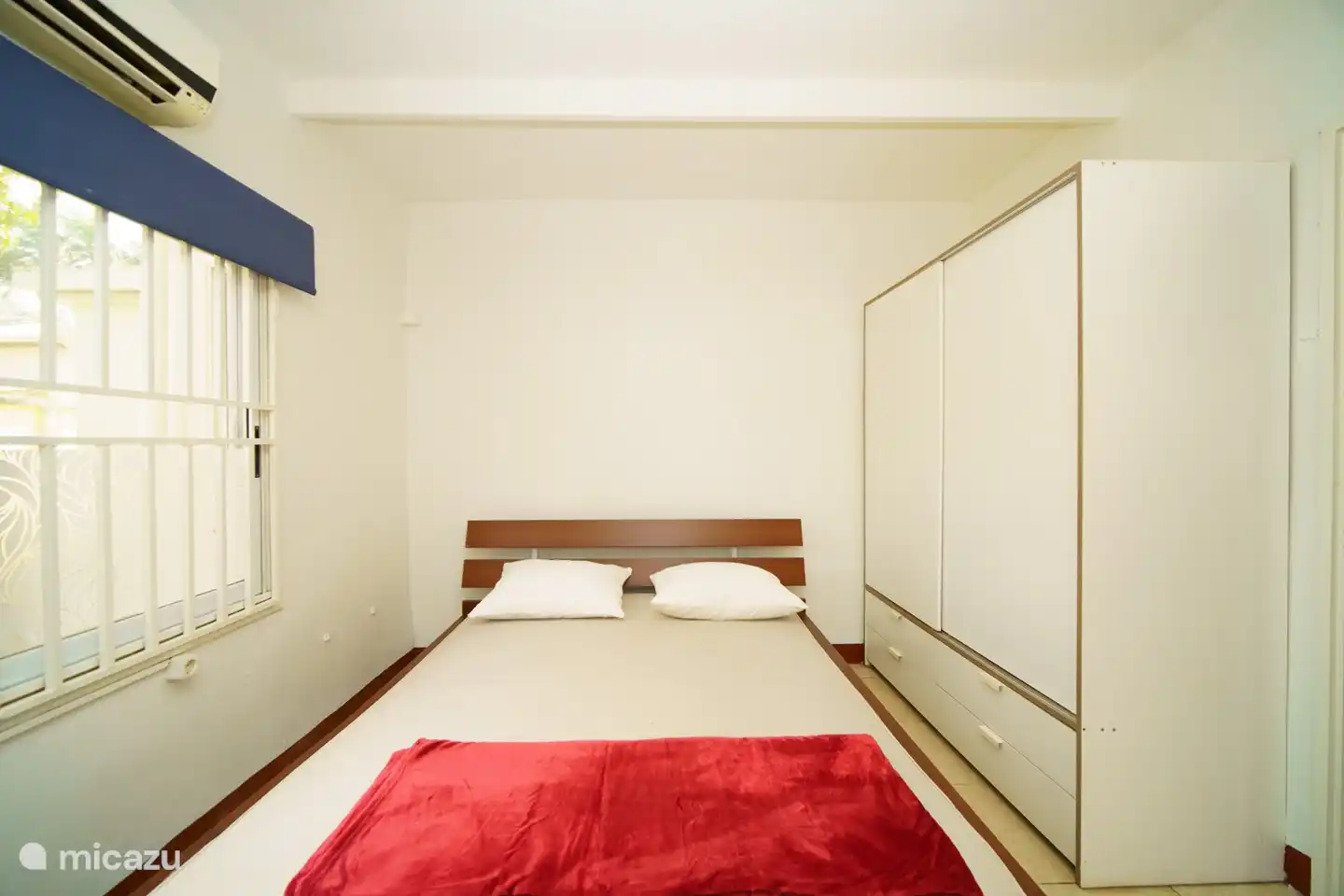 bedroom photographed from a different angle