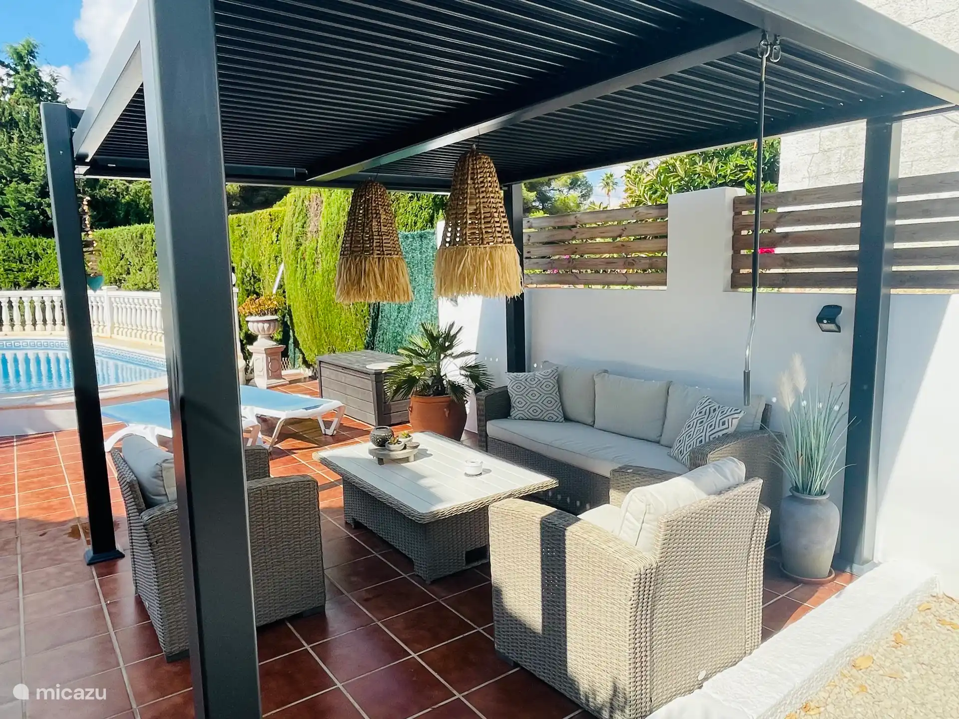 Lounging by the pool