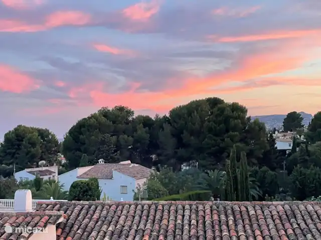 Casa Oliva - Costa Calpe en España, Costa Blanca, Calpe - casa vacacional Puesta de sol desde la azotea