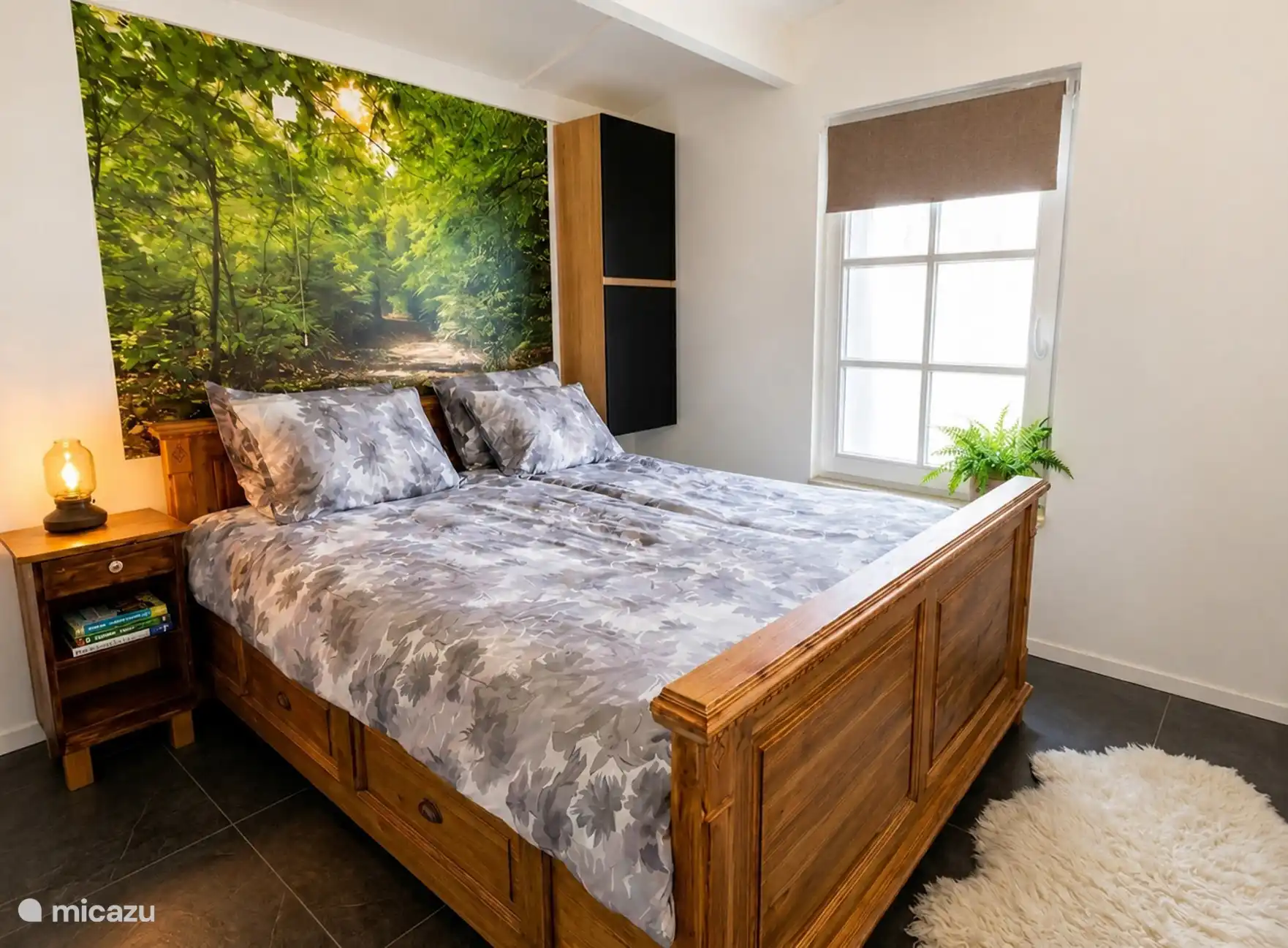 chambre.
Lit 2 personnes avec 2 matelas séparés 140x210