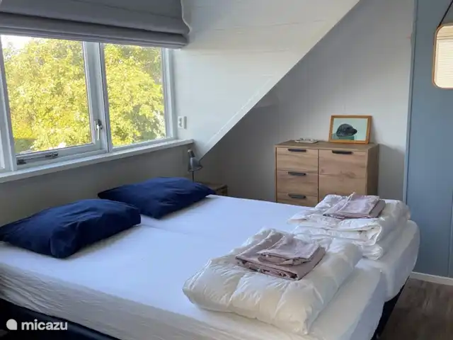 Kaap Zilt Texel | Pays-Bas, Texel, De Cocksdorp - maison de vacances Chambre 2p à l'étage sur Ouest. store enrouleur et duos.