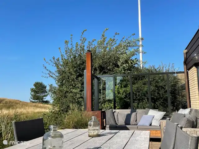 Kaap Zilt Texel | Pays-Bas, Texel, De Cocksdorp - maison de vacances table à manger à l'extérieur
