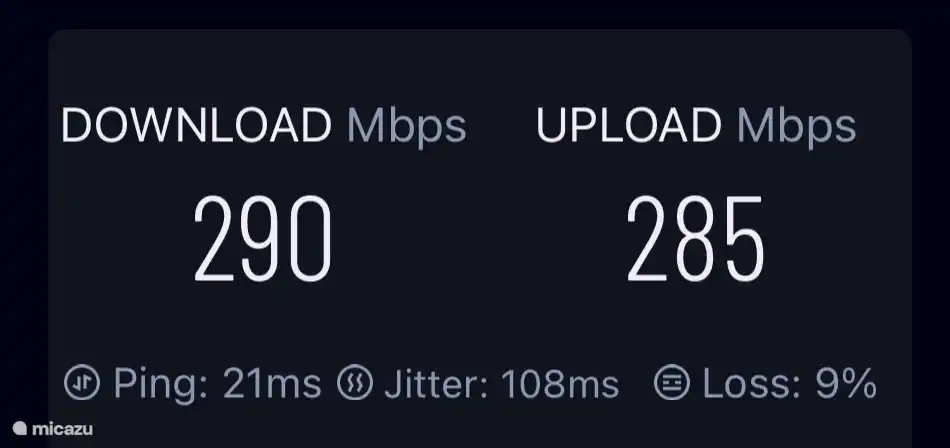 Le WIFI gratuit est une connexion rapide par fibre optique. Bon pour les services de streaming ou le travail à distance