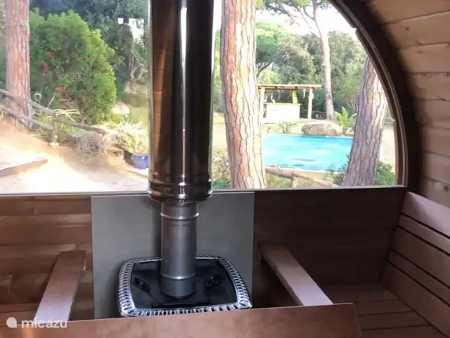 Gîte sur domaine Côte de Barcelone | Espagne, Barcelone, Sant Andreu de Llavaneres  - finca Vue depuis le sauna