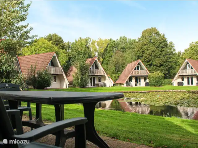 Vijverzicht 221 met Whirlpool huren in Nederland, Overijssel, Gramsbergen - vakantiehuis Het uitzicht van het terras bij het vakantiehuis.