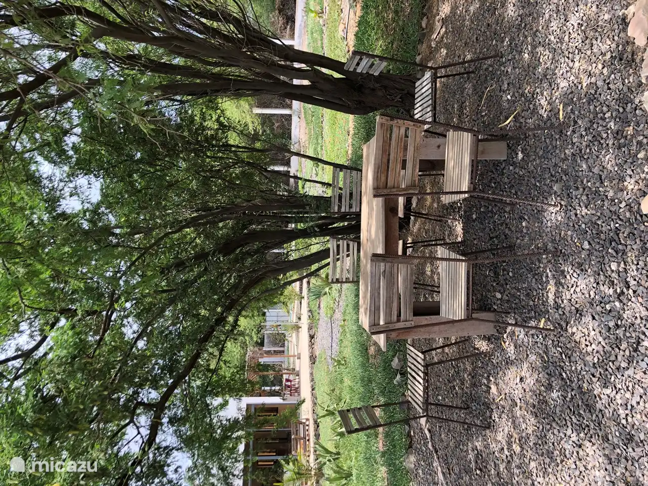 Preciosas zonas de descanso en el jardín.