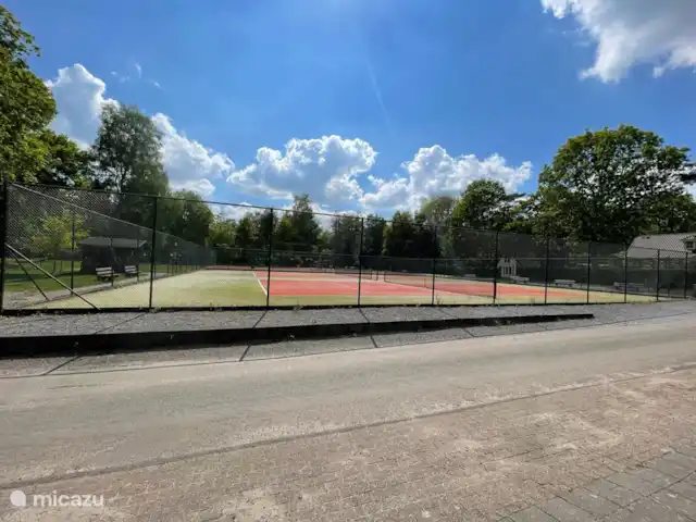 bungalow huren in Nederland, Noord-Brabant, Baarle-Nassau – Rietdekker Tennisbanen op het park
