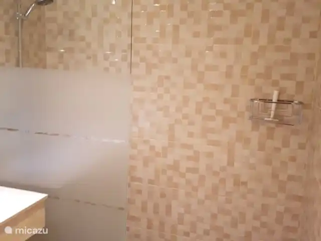 Wandelen, Spanje, Costa Blanca, Altea la Vieja, appartement Appartement Grand la Nova Inloopdouche hoofdslaapkamer