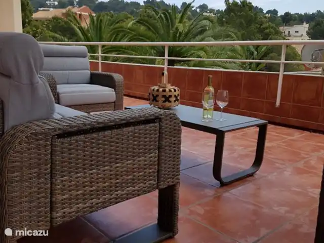 Wandelen, Spanje, Costa Blanca, Altea la Vieja, appartement Appartement Grand la Nova Lounge set terras