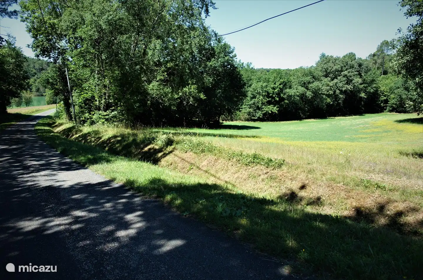 woods interspersed with open meadows and a swimming lake a few hundred meters away.
