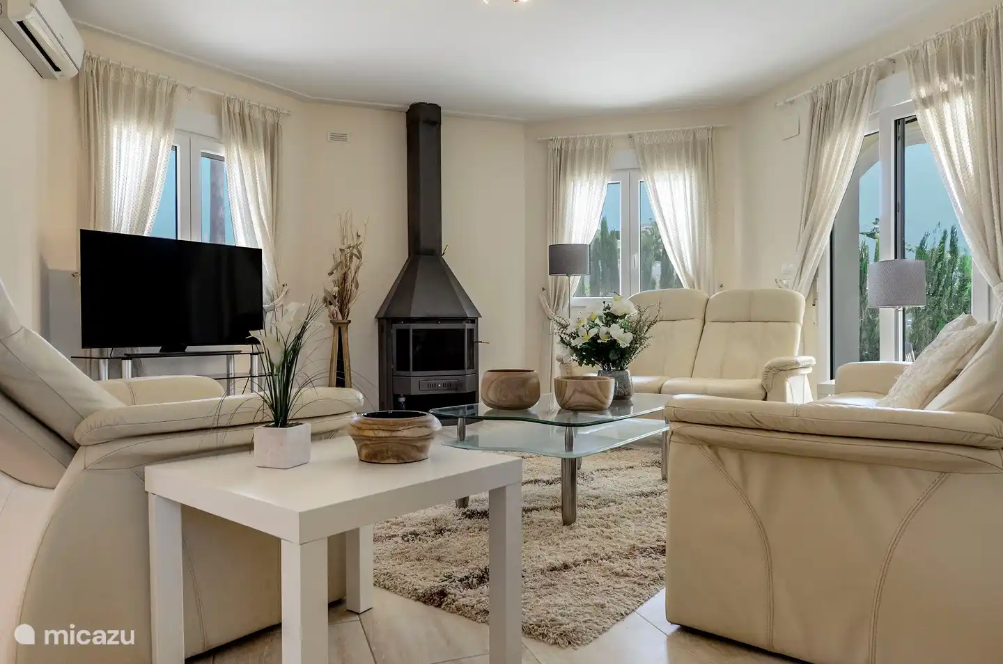 Salon avec TV plasma