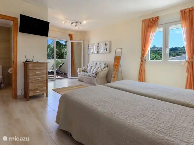 Vue panoramique | Espagne, Costa Blanca, Benitachell - villa Chambre principale avec salle de bain attenante et climatisation