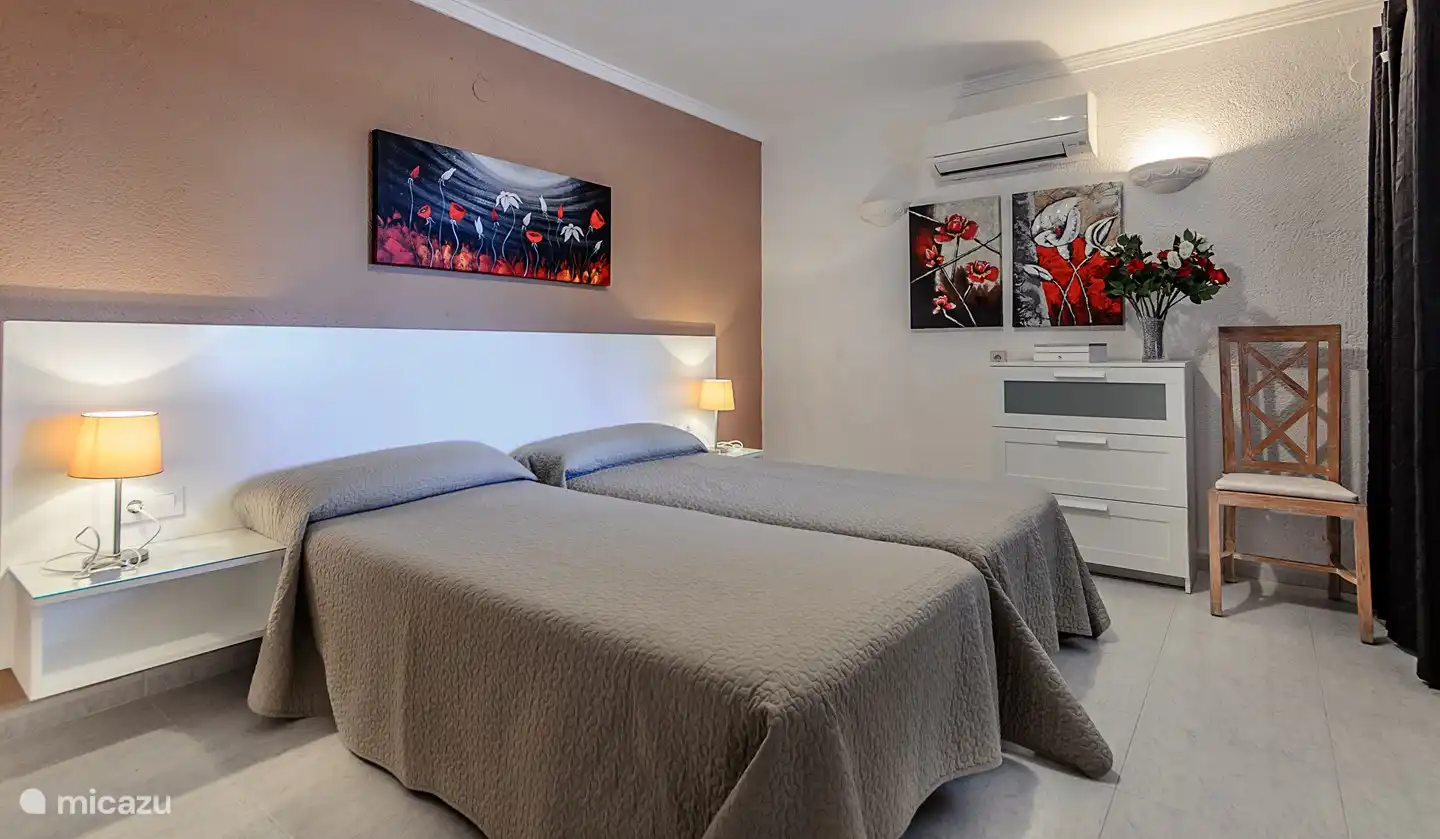 Bedroom with air conditioning