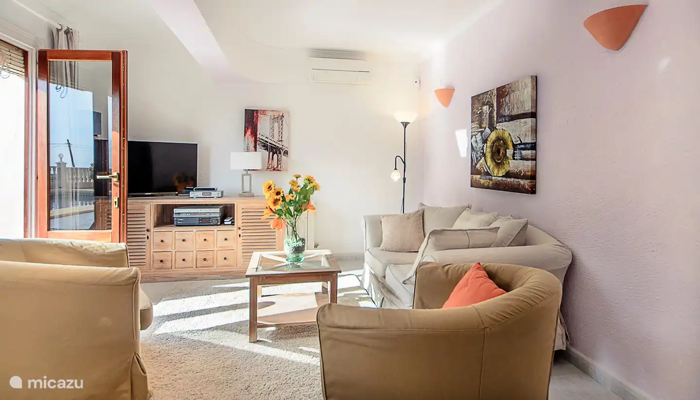 Living room with plasma TV