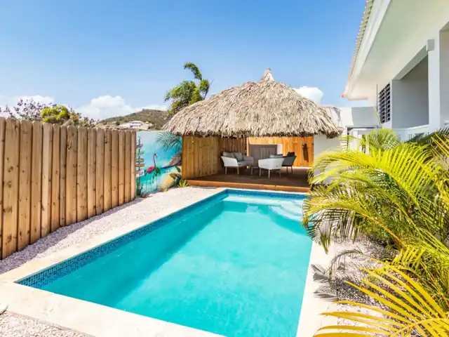 Villa Malibu Complexe Sécurisé | Curaçao, Banda Abou (ouest), Fontein - villa Vue sur la piscine 2 Malibu