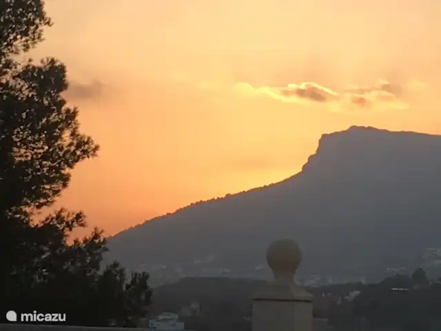 Villa Blanca 10 personas en España, Costa Blanca, Calpe - villa Puesta de sol desde la terraza.