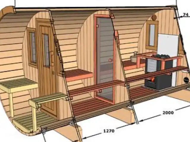 chalet en Bélgica, Ardenas, Barvaux-sur-Ourthe – El Klingelhutte Sauna con vestuario y terraza exterior.