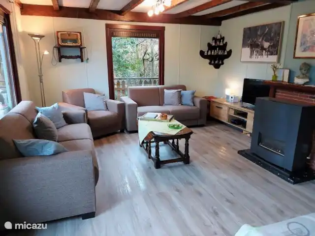 chalet huren in België, Ardennen, Barvaux-sur-Ourthe – De Klingelhütte met gastenverblijf. salon