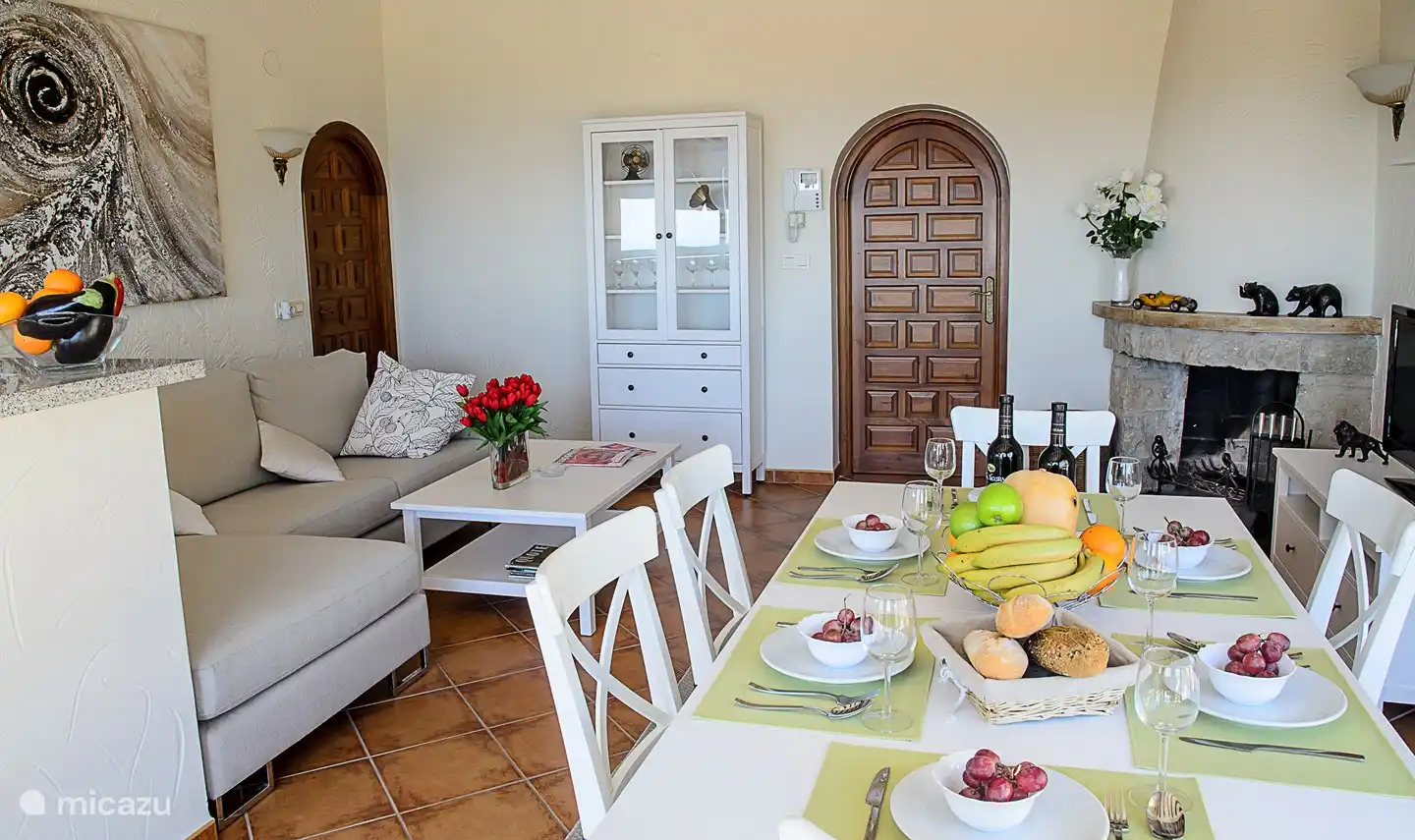 Living room with plasma TV