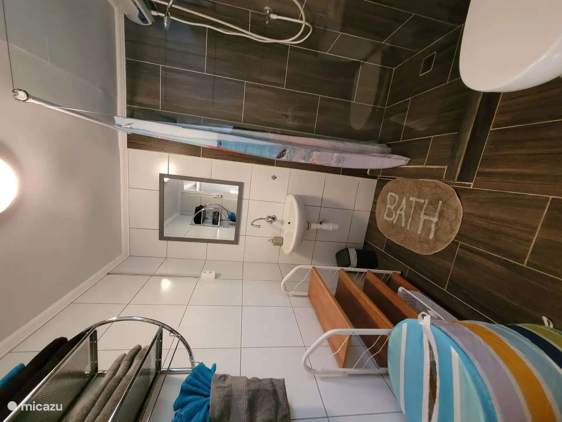 Douche met warm water 