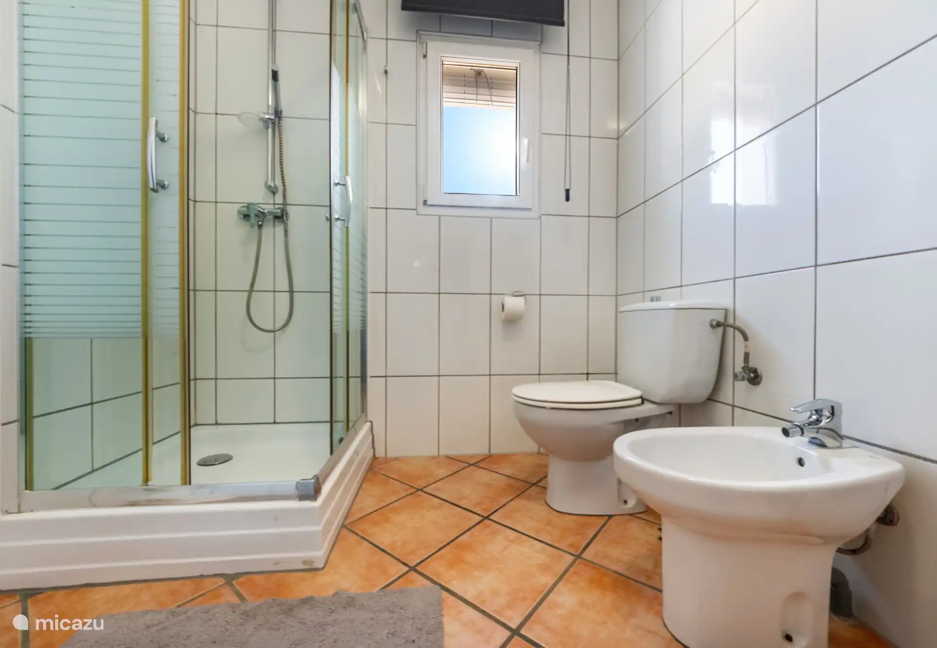 Badezimmer mit Dusche und Bidet