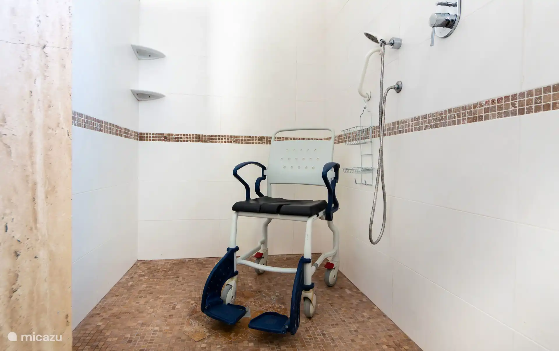 Ruime douche met rollstoel