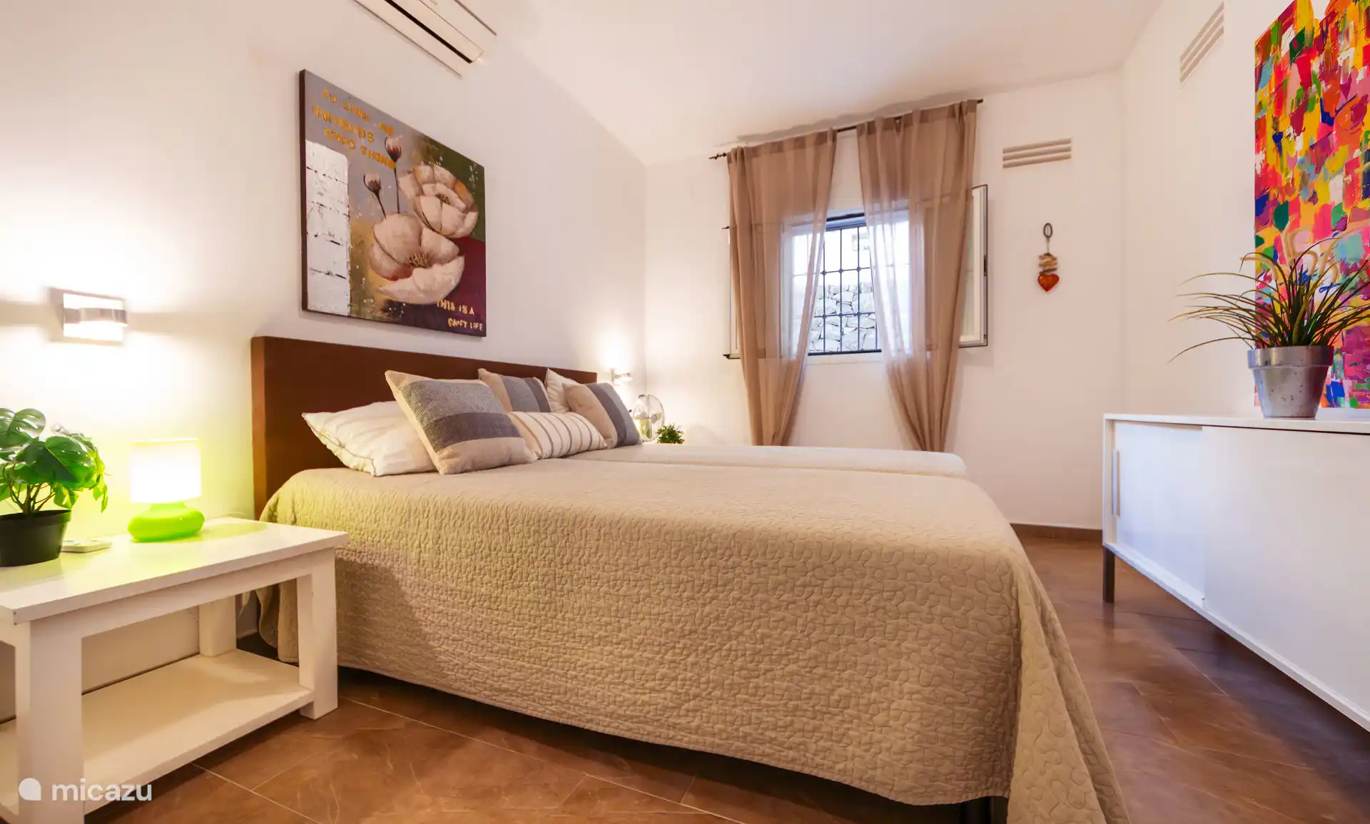 Slaapkamer met airco