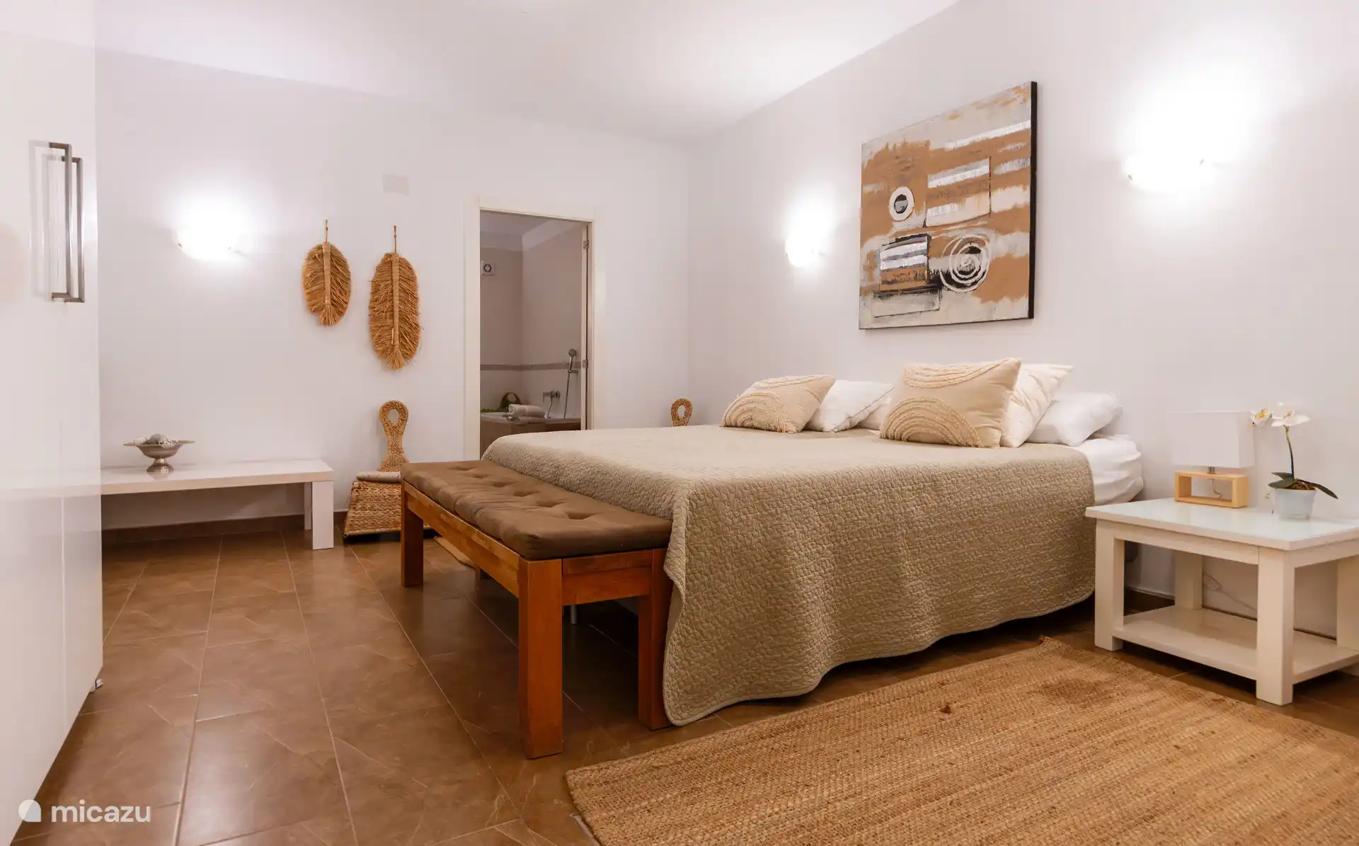 Slaapkamer met airco en en suite