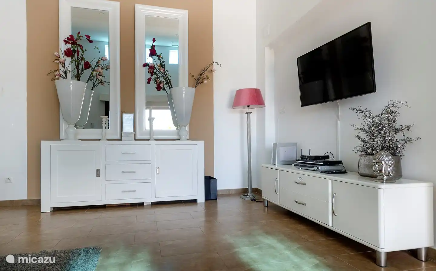 Woonkamer met plasma TV