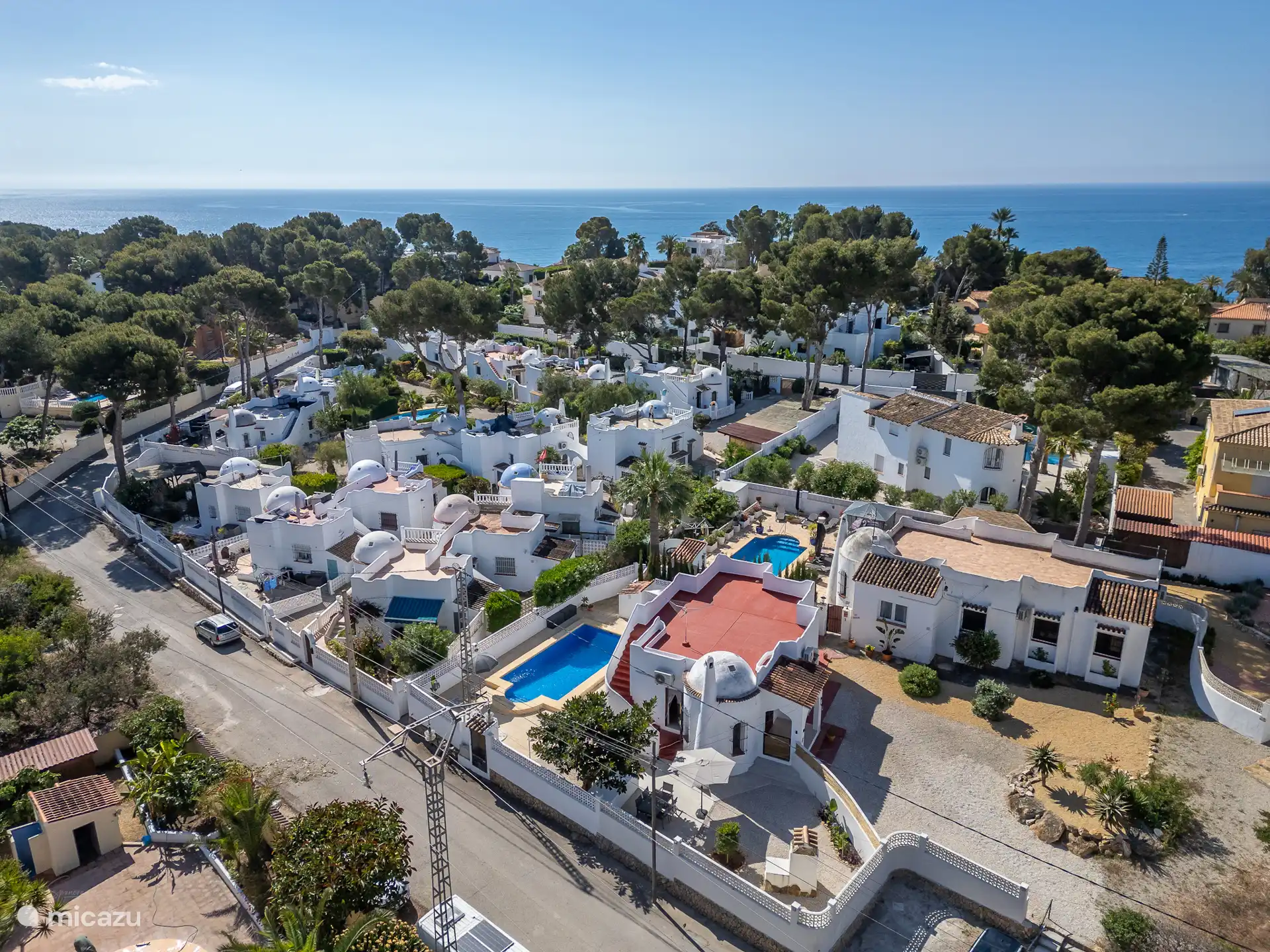 Vista superior con hermosas vistas de los alrededores