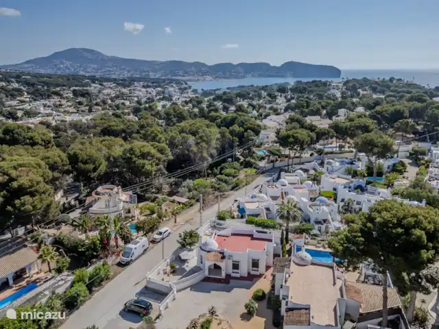 Casa Morisca huren in Spanje, Costa Blanca, Teulada - vakantiehuis Bovenaanzicht met mooi uitzicht over de omgeving