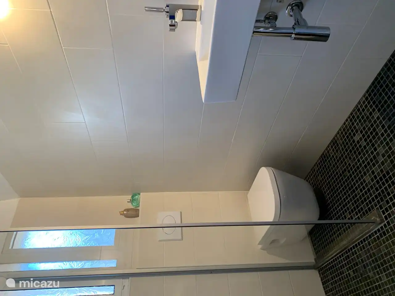 Dusche, Waschbecken und Toilette im G&#228;stezimmer