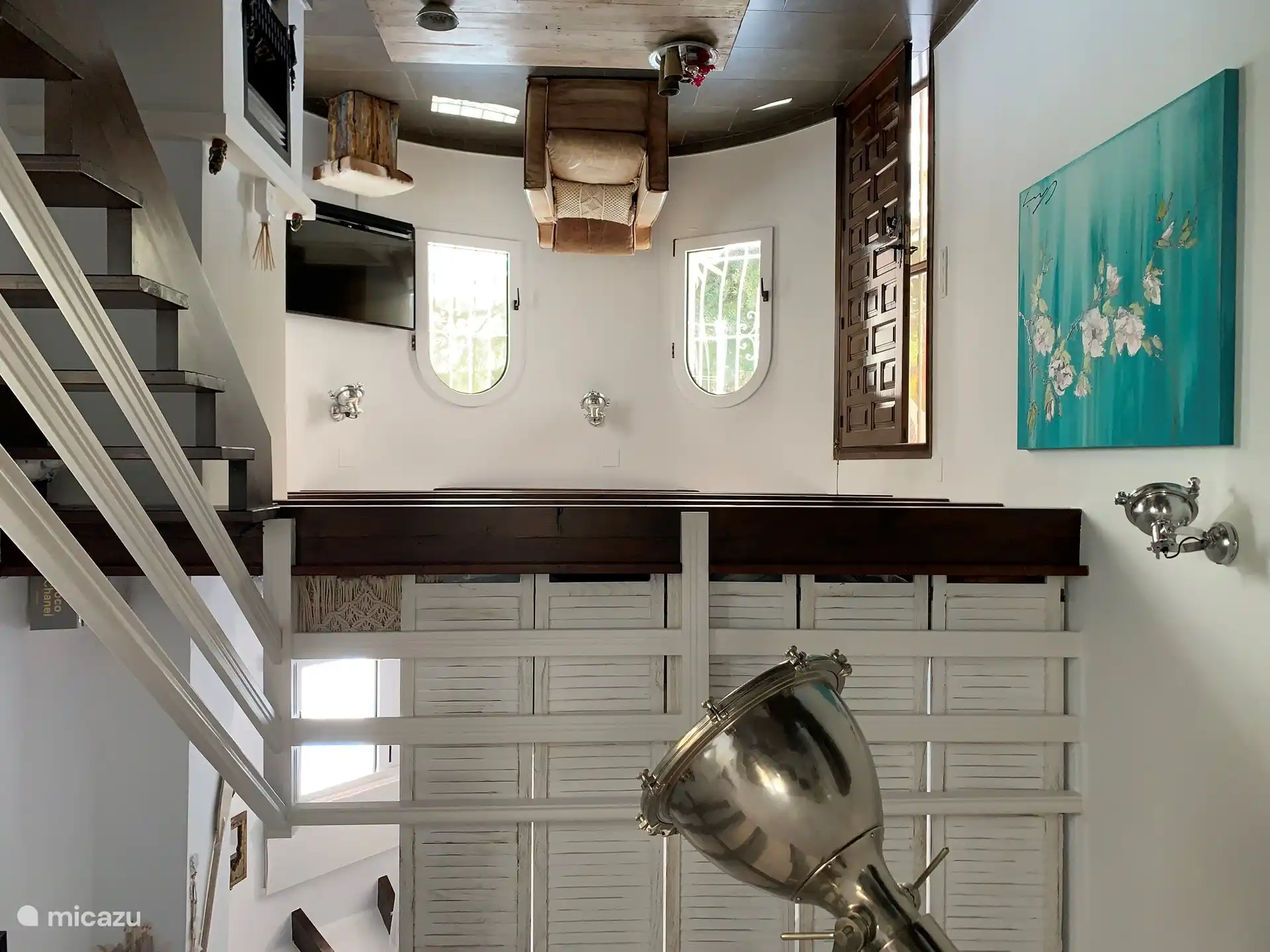 Ein gem&#252;tliches Zwischengeschoss (Loft) mit Queensize-Bett.