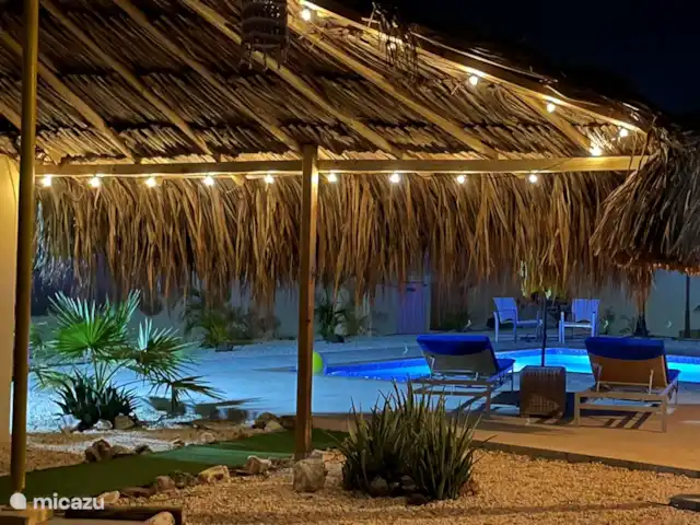 Villa Leguano Julianadorp Curaçao huren in Curaçao, Curacao-Midden, Julianadorp - vakantiehuis Gezellige tuin met verlichting