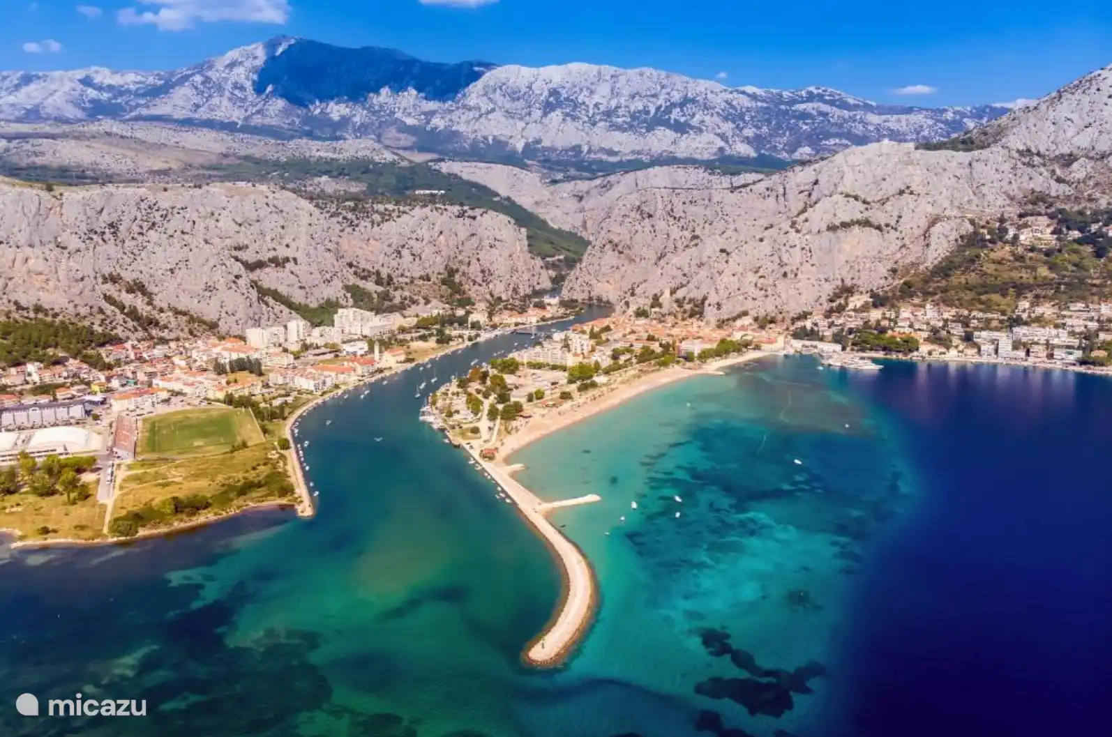 El entorno desde una vista aérea. 