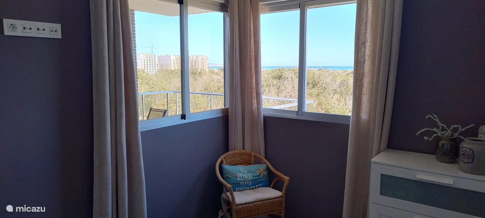 Vue sur les dunes et la mer