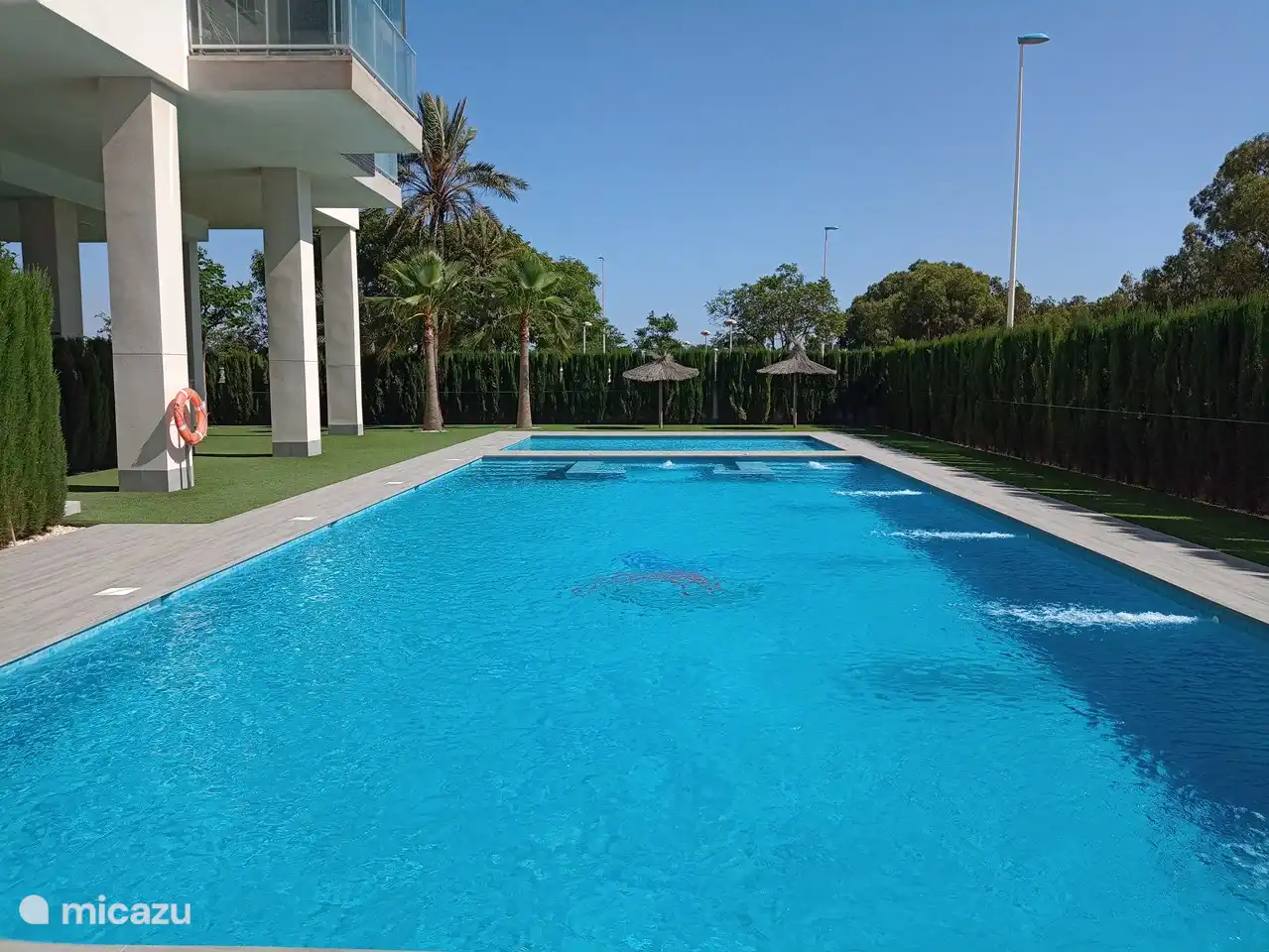 Piscine avec solarium