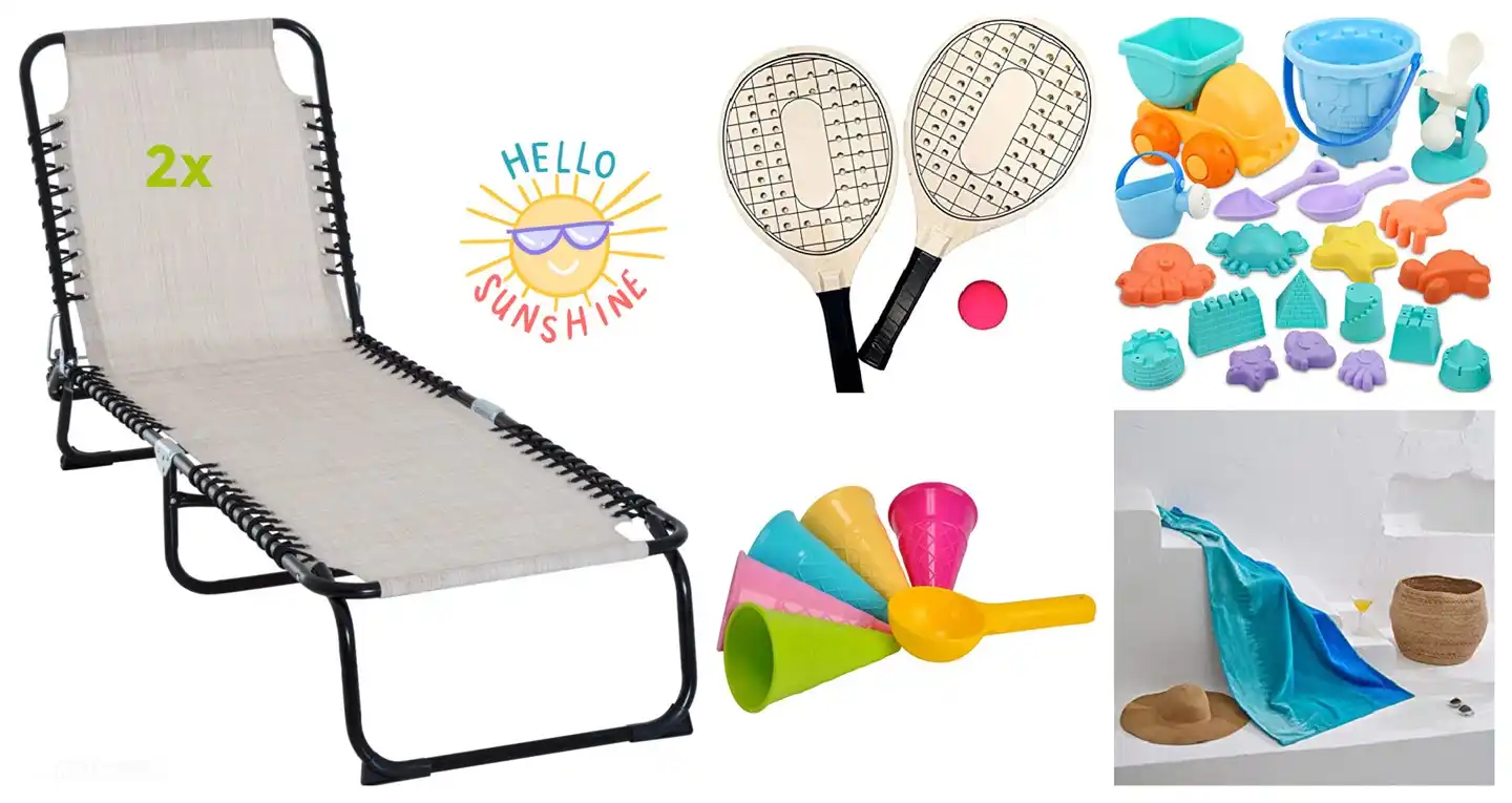 Would you like a day at the beach? We have provided everything for hours of beach fun...