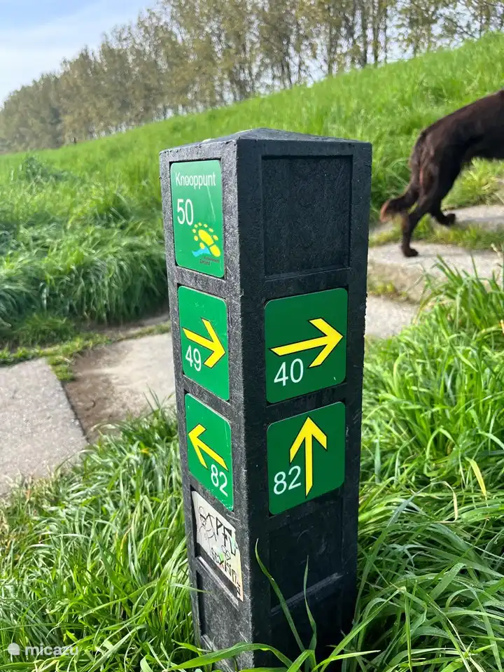 Abzweigung für Wander- und Radwege ab Hof