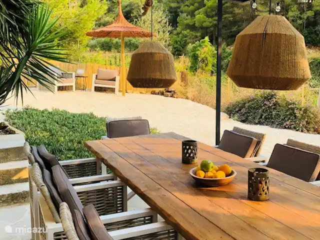 Villa Veni Vidi Vici, Luxe Finca huren in Spanje, Costa Blanca, Lliber - villa Groot overdekt terras met prachtig uitzicht, geniet van de vogels