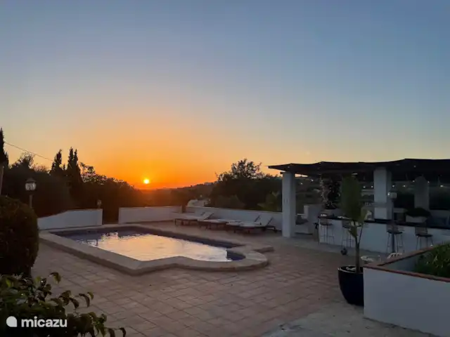 Fietsen, Spanje, Costa Blanca, Benissa, villa Casa Lucia  Zonsopgan